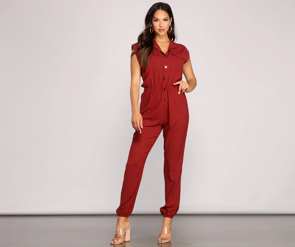 Stun And Snap Utility Jumpsuit