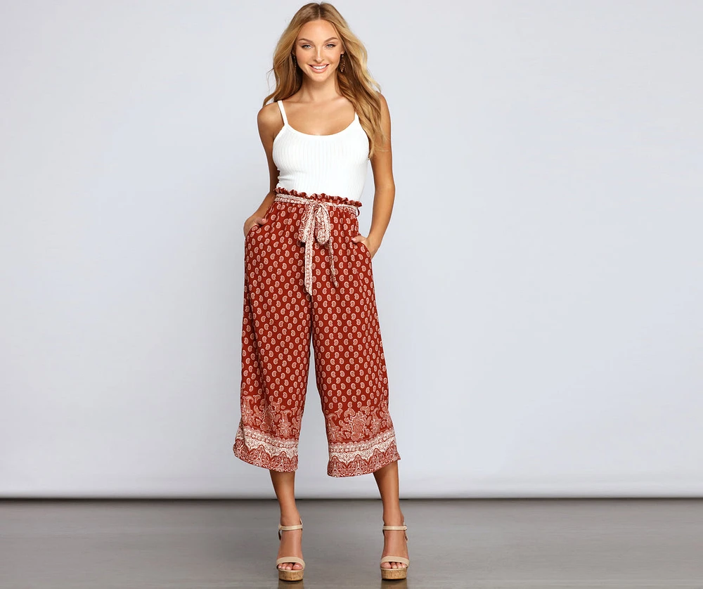 Carefree Glamour Bohemian Paisley Jumpsuit