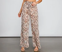 Fierce Fashionista Snake Wide Leg Pants