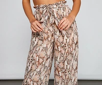 Fierce Fashionista Snake Wide Leg Pants