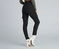 Chic Tie-Waist Twill Pants