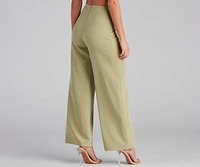 She Means Business Wide-Leg Pants