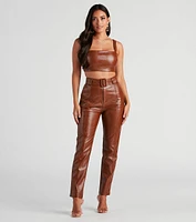 Sleek And Stylish Moves Belted Pants