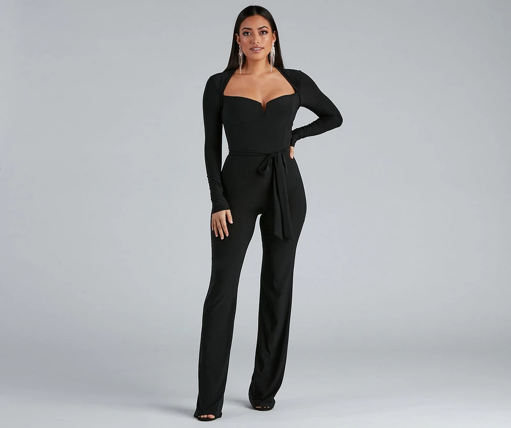 Keeping It Simple Tie-Waist Jumpsuit