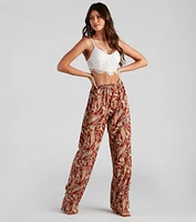 Palisades Paisley High Rise Pants