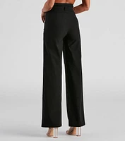 So Poised Paper Bag Wide Leg Pants