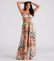 Bring The Heat Printed Wide-Leg Pants