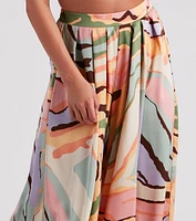 Bring The Heat Printed Wide-Leg Pants