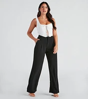 The Right Path Wide-Leg Trouser Pants