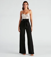 Catch Me Sequin Wide-Leg Jumpsuit