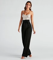 Catch Me Sequin Wide-Leg Jumpsuit