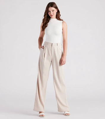 Elevated Style Wide-Leg Trouser Pants