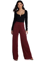 Perfectly Pleated Wide Leg Pants