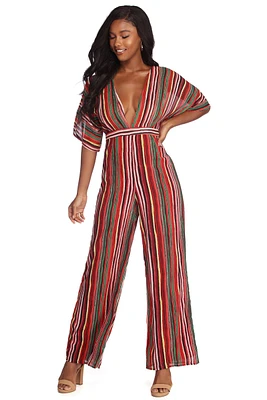 Diving Into Stripes Jumpsuit