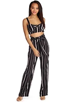 Set Stripes Straight Leg Pants