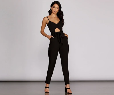 Key To Style Tie Jumpsuit