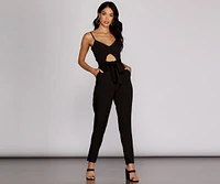 Key To Style Tie Jumpsuit