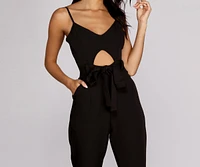 Key To Style Tie Jumpsuit