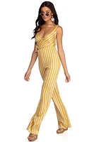 Tied To Tribal Stripes Jumpsuit