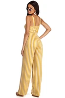 Tied To Tribal Stripes Jumpsuit