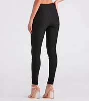 Posh Moment Cross Waist Skinny Pants