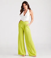 Weekend Chic High Waist Wide-Leg Pants