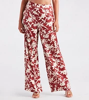 Major Muse Floral Satin Pants