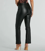 Of The Moment Straight-Leg Faux Leather Pants