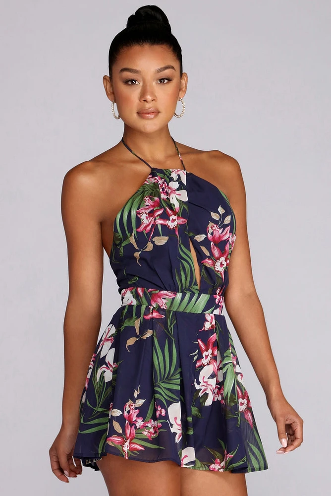 Taste Of Tropic Floral Romper