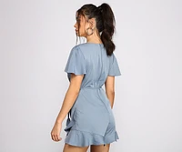 Flirty Vibes Ruffle Detail Romper