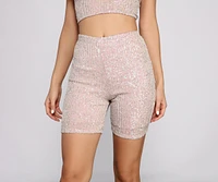 Sassy Sequins Biker Shorts