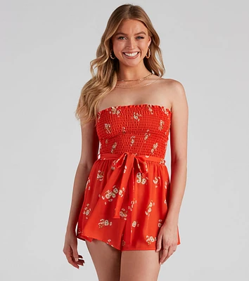 Sweet Summer Style Floral Romper