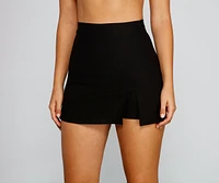 Throwback Babe Side Slit Mini Skort