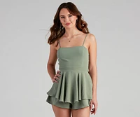 All Fun Tie-Back Skater Romper