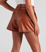 Totally Edgy Faux Leather Shorts