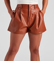 Totally Edgy Faux Leather Shorts