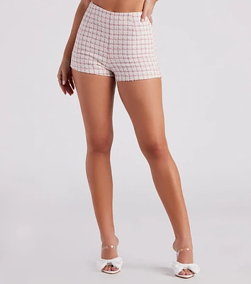As If Moment Tweed Fitted Shorts