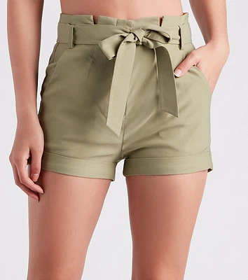 Chic And Polished Paperbag Shorts
