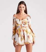 Greet The Season Abstract Printed Romper