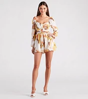 Greet The Season Abstract Printed Romper