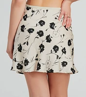 Fashionable Floral Mini Skort