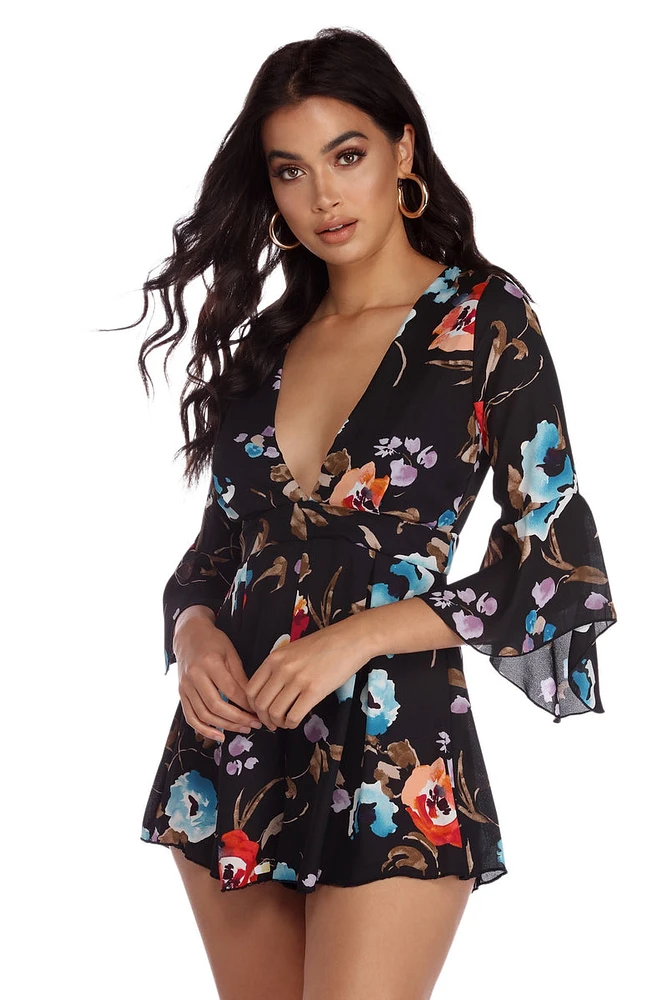 Date Night Floral Romper