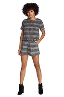 Plaid Boucle Shorts