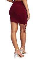 Ruched And Fierce Mini Skirt