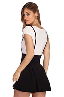 Sassy Suspender Skater Skirt