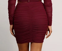 Romantically Ruched Mini Skirt