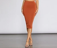 Sleek And Streamlined Midi Skirt