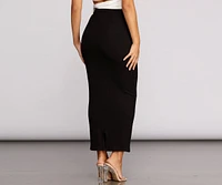 Basic Knit Maxi Skirt