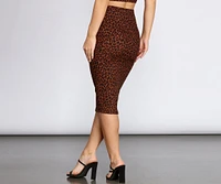 Sassy Spots Leopard Ribbed Skirt