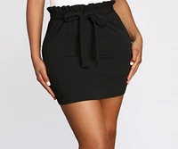 Yes Please Paper-bag Mini Skirt